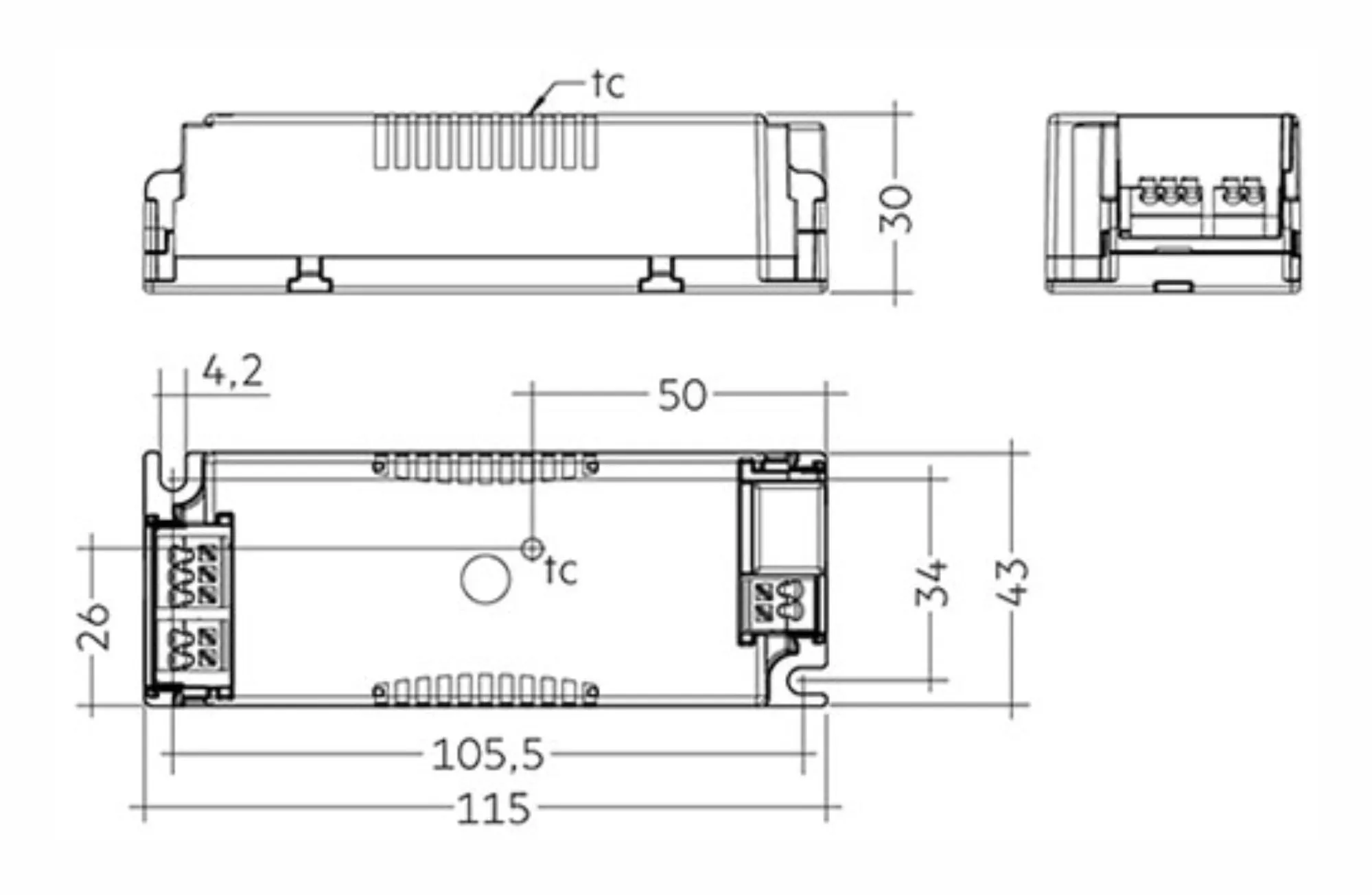 Compact fixed output Constant current LC 50W 900-1200mA flexC SC ADV 28002479  Tridonic LC